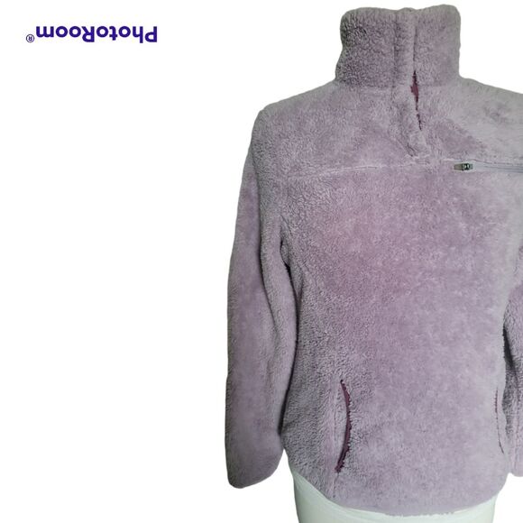 Eddie Bauer Jackets & Blazers - Eddie Bauer Purple Teddy Bear Fuzzy PopOver Jacket - S